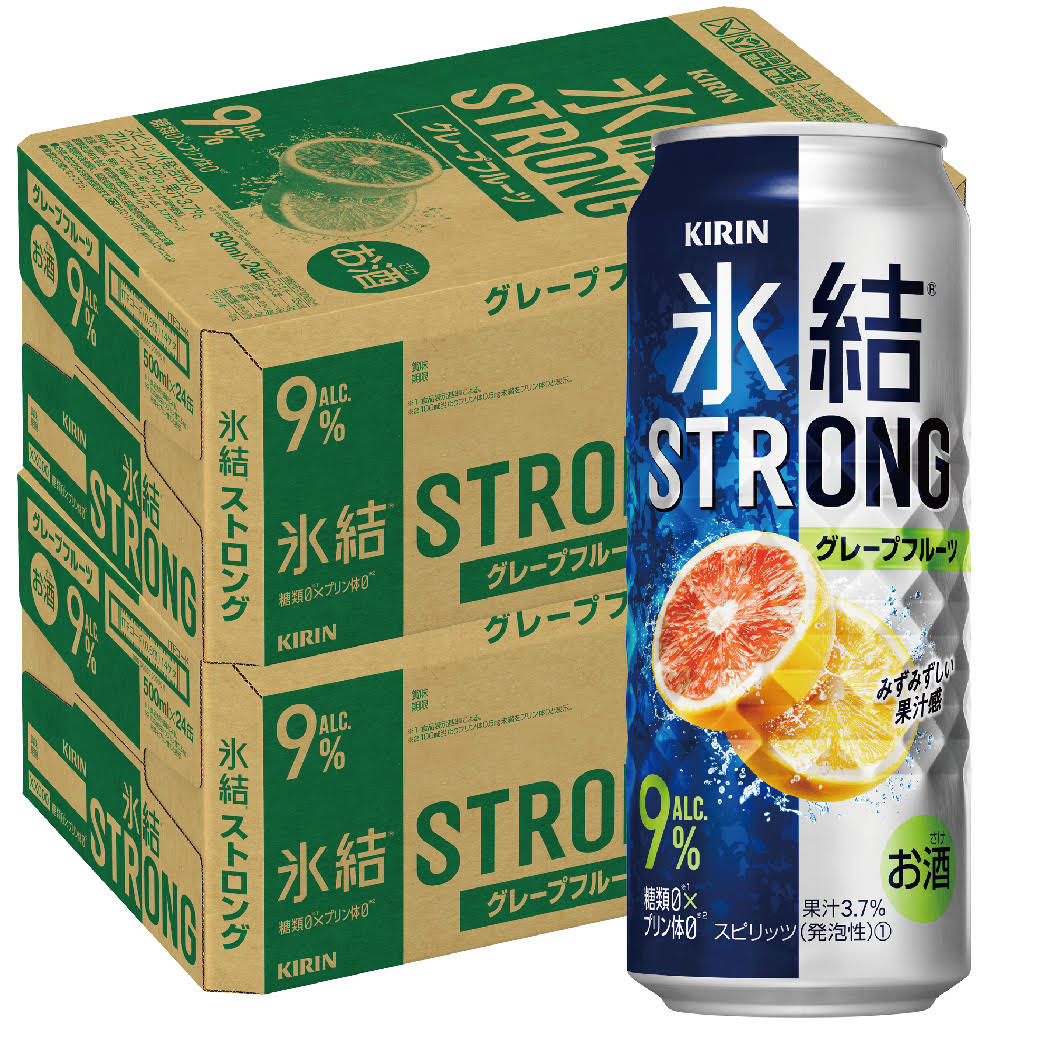 【送料無料】キリン 氷結ストロング グレープフルーツ GF 500ml×2ケース/48本【北海道・沖縄県・東北・四国・九州地方は必ず送料がかかります】