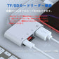 iPhone 4in1変換アダプタ Lightning充電ジャック USB3.0ポート SD/TFカードリーダー iPadライトニング データ転送 バックアップ PDFファイル 保存移動