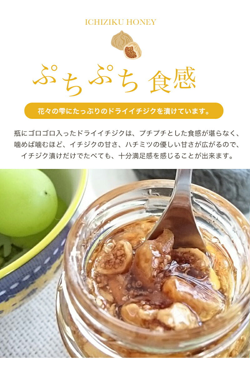 イチジク漬けハチミツ 300g 国産蜂蜜 瓶詰 非加熱 イチジク入りはちみつ