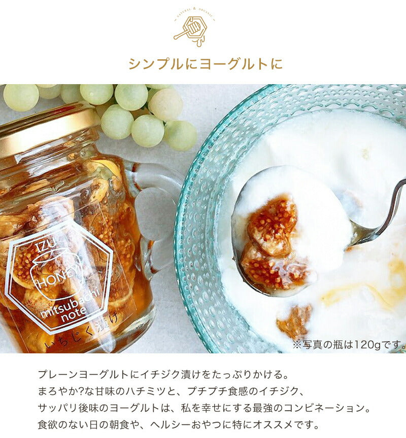 国産 はちみつ イチジク漬け 天然ハチミツ 70g 国産蜂蜜 瓶詰 非加熱 イチジク入り 純粋はちみつ ギフト