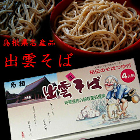 出雲市特産品 出雲蕎麦 そばつゆ付出雲そば（箱）4人前×3