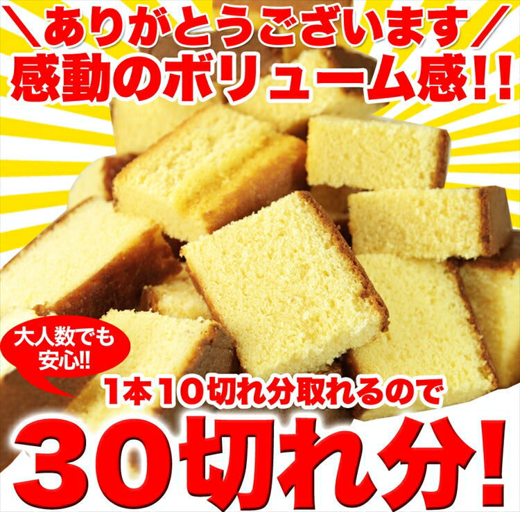 本場長崎のプレーンカステラ 大容量 1kg 3本セット