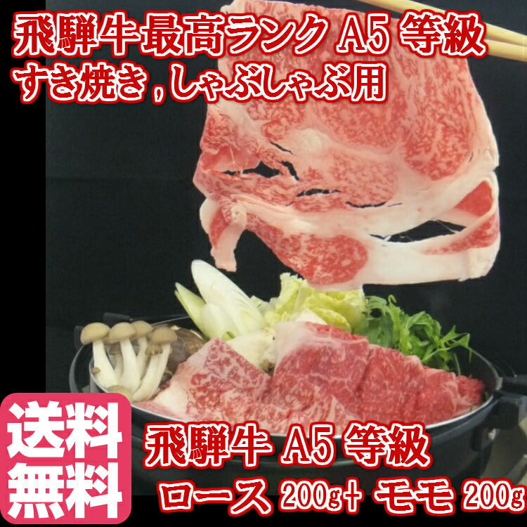 飛騨牛A５等級ロース200g+モモ200g