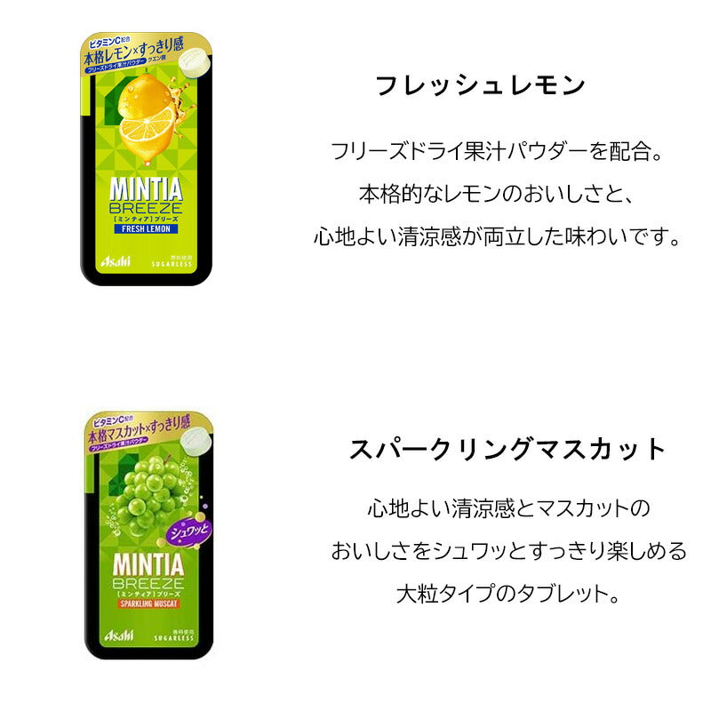 【3人シェア買いでお得】【送料無料】ミンティアブリーズ11種詰合せ（フレッシュピーチ　グレープ　レモン　スパークリングマスカット　+MASKレモンライム　リフレッシュブルー　シャイニーピンク　クリアプラスマイルド　エアーグリーン　クリアヨーグルト　クリスタルシルバー ）Eセット