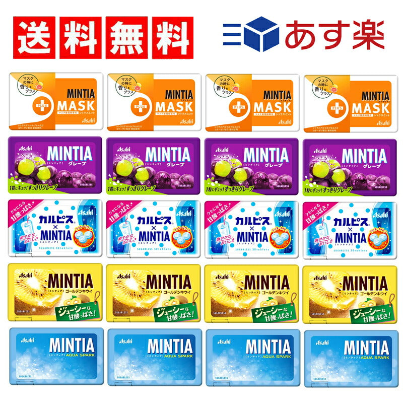 【3人シェア買いでお得】【送料無料】ミンティア 5種×各4（ シトラス　グレープ　カルピス　ゴールデンキウイ　レモンソーダ）計20個　Iセット