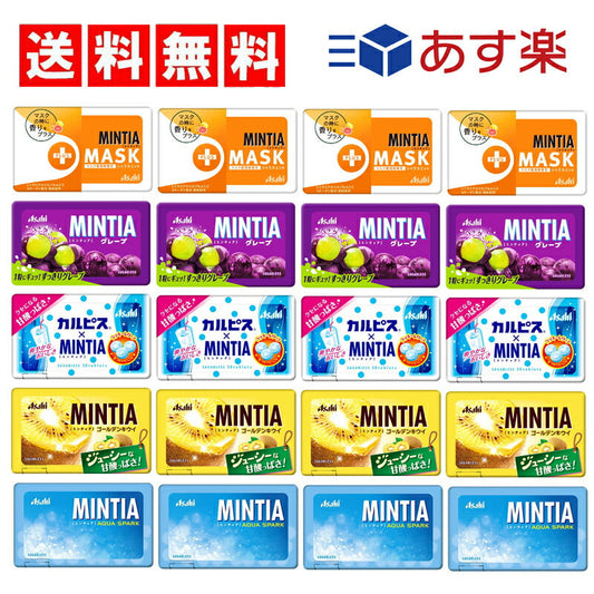 【3人シェア買いでお得】【送料無料】ミンティア 5種×各4（ シトラス　グレープ　カルピス　ゴールデンキウイ　レモンソーダ）計20個　Iセット