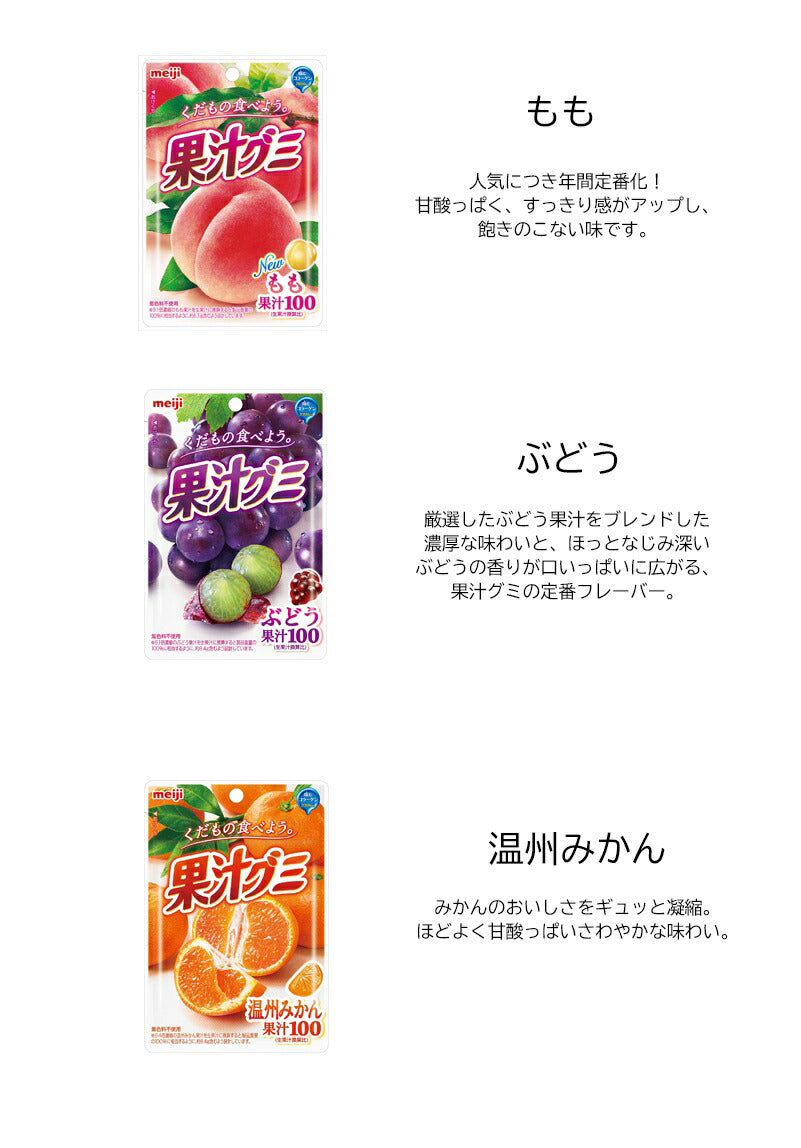 【3人シェア買いでお得】果汁グミ6種+ピュレグミ6種+コロロ4種+カンデミーナ2種（ 計18個セット ）
