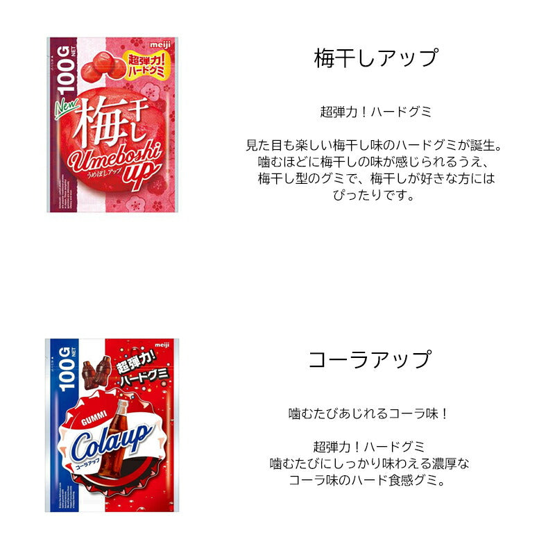 【送料無料】コーラアップグミ4種+カンデミーナグミ2種（ 梅干し　コーラアップ　ザハード　ラムネアップ　スーパーベスト　超果実 ）計6個セット