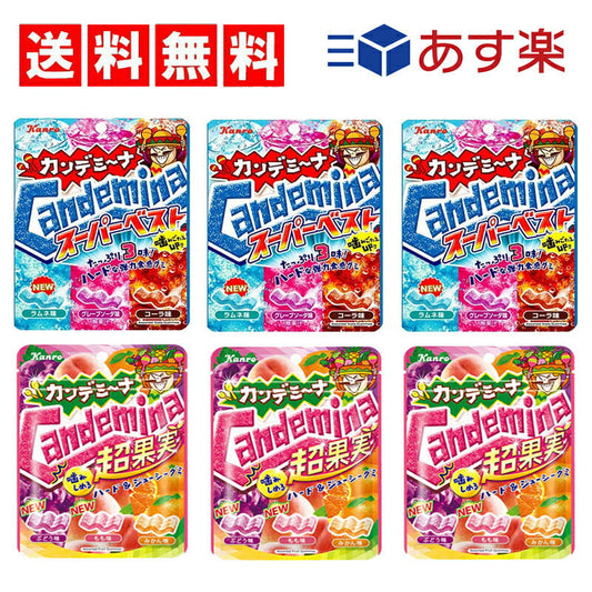 【3人シェア買いでお得】【送料無料】カンデミーナグミ2種×各3（スーパーベスト　超果実 ）計6個セット