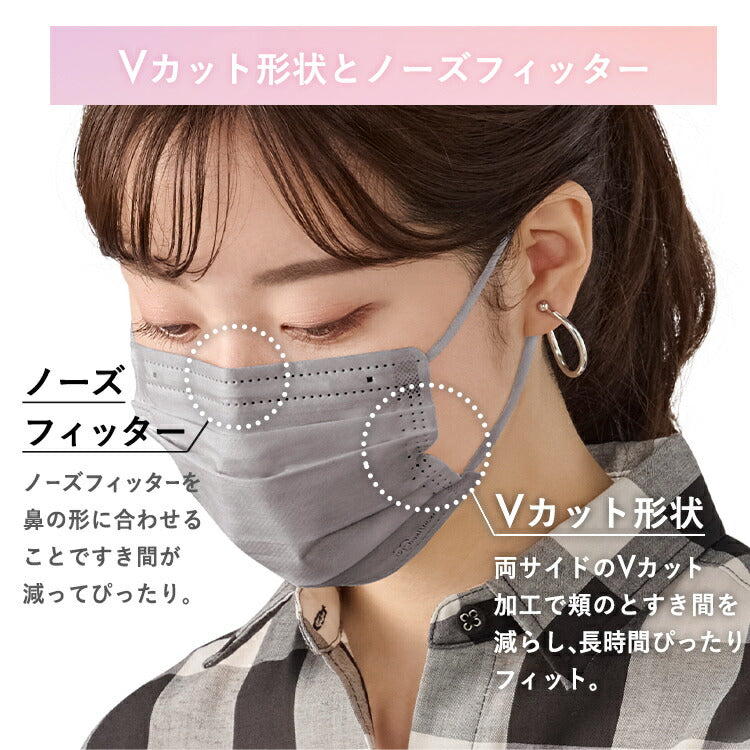 【カートアップNG】【ピンク】カラーマスク 60枚入 ジュエルフィットマスク 25枚 血色マスク マスク 不織布 カラーマスク 不織布マスク プリーツマスク サイズ 幅17.5 幅16.5 マスク APN-60 不織布 アイリスオーヤマ