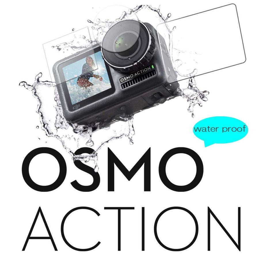 DJI OSMO Action 液晶保護フィルム アクションカメラ 衝撃吸収 レンズ タッチパネル傷防止 強化ガラスフィルム アクセサリー (3枚１セット) オスモ アクション