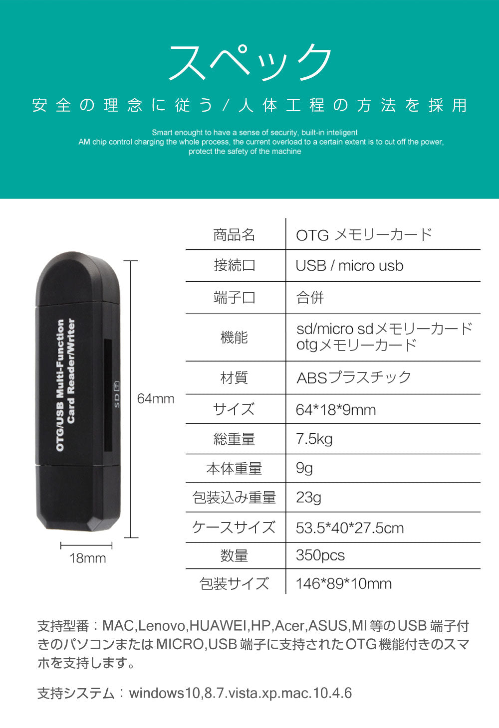 microSDカード USB カードリーダー SDカードリーダー　Windows mac スマートフォン 対応 高速
