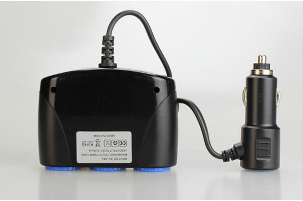 シガー ソケット チャージァ― 3連増設 シーガーソケット増設 車載USB充電器 3USB 車内充電器 自動車USB充電器 知能 12ー24V車種通用 車中泊