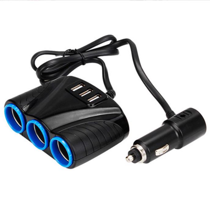 シガー ソケット チャージァ― 3連増設 シーガーソケット増設 車載USB充電器 3USB 車内充電器 自動車USB充電器 知能 12ー24V車種通用 車中泊
