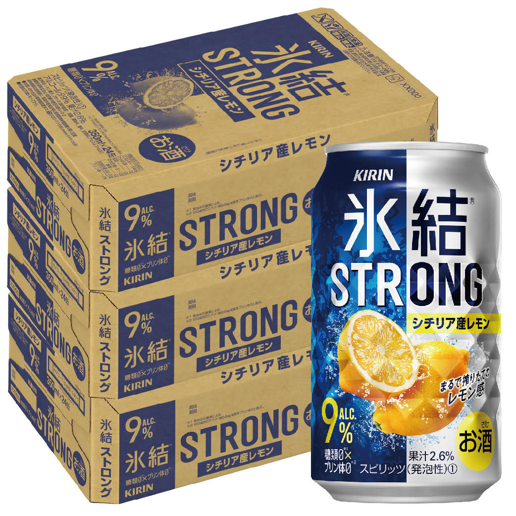 【送料無料】【3ケース販売】キリン 氷結ストロング シチリア産レモン 350ml×3ケース/72本 【北海道・沖縄県・東北・四国・九州地方は必ず送料がかかります】