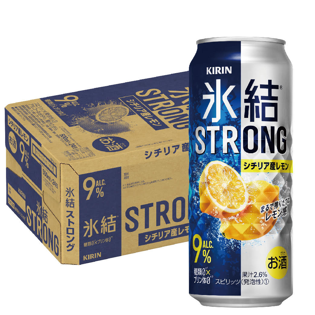 【送料無料】  キリン 氷結 ストロング シチリア産レモン 500ml×1ケース/24本【北海道・沖縄県・四国・九州地方は別途送料】