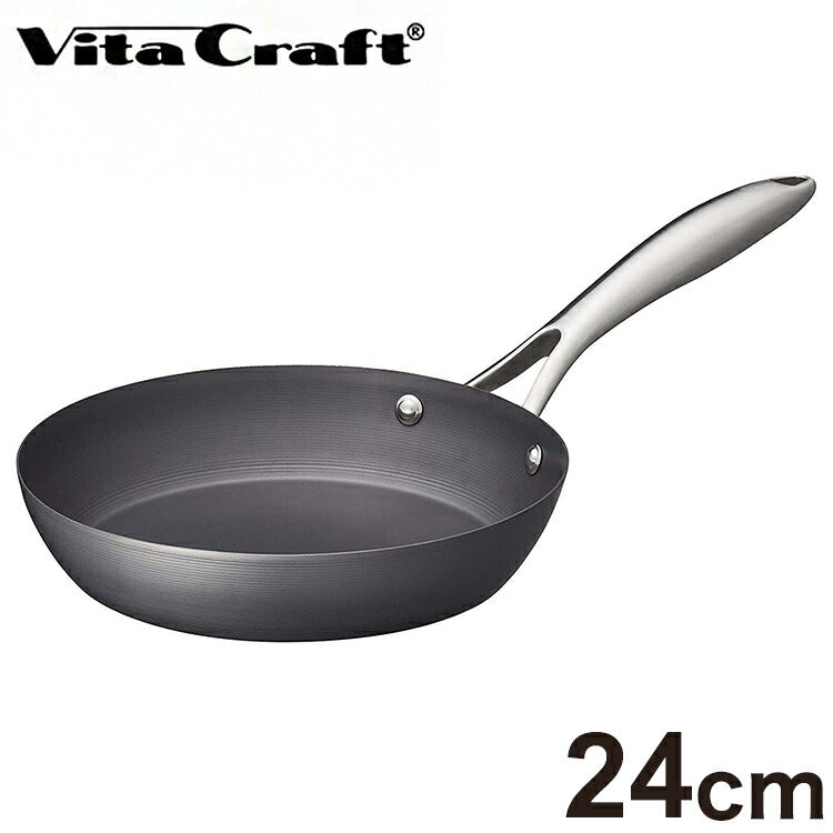 ビタクラフト スーパー鉄 フライパン 24cm 日本製 鉄フライパン 窒化4層加工 ガス火 IH対応 こびりつきにくい 炒め 焼き 持ち手付き 取っ手付き Vita Craft おしゃれ【送料無料】
