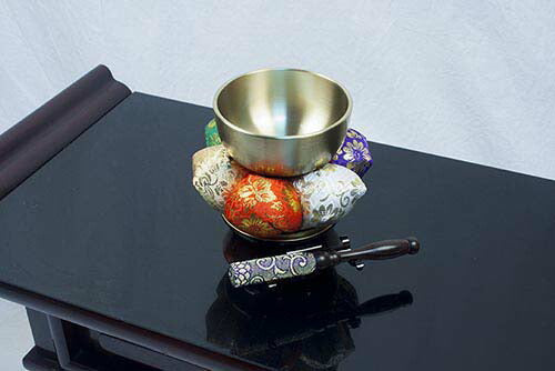 新五色花リンセット [ おりんセット リン リン台 花布団 リン棒 ミニ 座布団 かわいい オリン コーティング加工 お手入れ簡単 国産 日本製 リン台 送料無料 ]