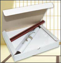 花鳥ミニ掛軸「紅葉」 葉水 筆[ 収納箱 10年保証 44.5x29 インテリア コンパクト 季節掛け リビング 和室 和 受注生産 床の間 和風 掛け軸 日本製 国産 国内産 名画 縁起物 プレゼント 画寸 送料無料 ]