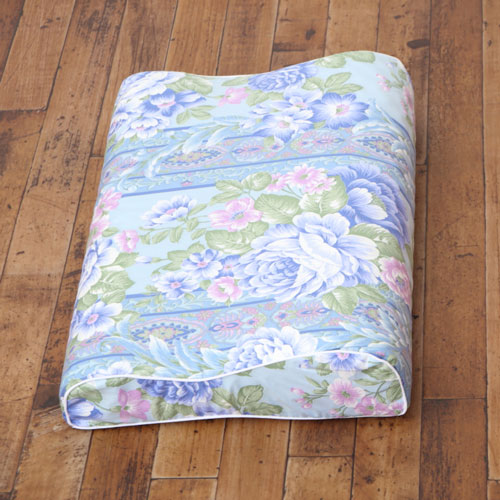 【花柄ブルー】磁気枕 夢 カバー付 枕 まくら 肩こり ピンク ブルー 花柄 32×48cm 磁石 磁気 メンズ レディース ペア 磁気枕 肩こり 首こり 波形 ウェーブ
