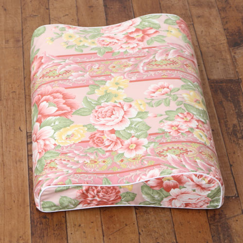 【花柄ピンク】磁気枕 夢 カバー付 枕 まくら 肩こり ピンク ブルー 花柄 32×48cm 磁石 磁気 メンズ レディース ペア 磁気枕 肩こり 首こり 波形 ウェーブ