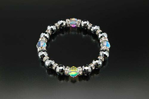 テラヘルツミラクルパワーブレス [ ブレスレット ロンデル 美容 シルバー 重厚感 健康 幻想的 ルナフラッシュ 天然石 男女兼用 レディース メンズ 開運 お守り 御守り 邪気払い 水晶 パワーストーン 日本製 国内産 送料無料 ]