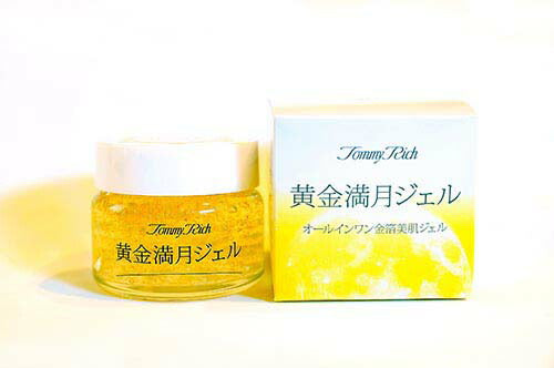 トミーリッチ 黄金満月ジェル [ オールインワン 60g 金箔入り エステ おうちでエステ オールインワン化粧品 /化粧水 乳液 クリーム 美容液 パック 化粧下地まで/ くすみ 乾燥 しわ ハリ うるおい 美容液ジェル 高保湿 送料無料 ]