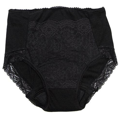 【ブラックＭサイズ】失禁ショーツ 吸水ショーツ 婦人安心ショーツ 50cc 綿 コットン 100％ 失禁パンツ 女性 レディース M/L/LL