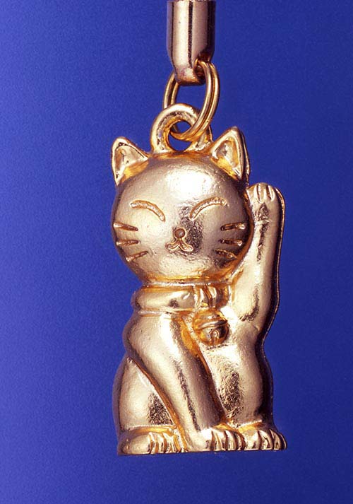 黄水晶リバーシブル招き猫ストラップ [ ストラップ 天然石 ネコ まねきねこ アニマル 鈴 幸福 かわいい 可愛い 財運 人脈 パワーストーン 開運 邪気払い 御守り お守り スマホ iphone 財布 鍵 携帯 チャーム 日本製 国内産 ]