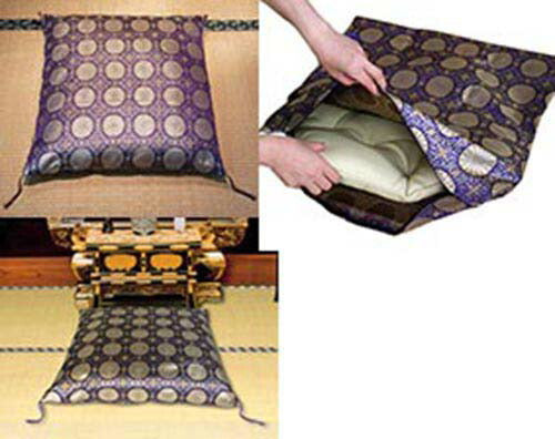 金襴座布団カバー《丸菊》八端判 [ 座布団 カバー 座布団カバー 八端判 59×63cm しっかり生地 丸菊 菊 花柄 和室 和風 和柄 仏前 仏前用 仏間 法事 法要 お盆 ざぶとん 手洗い 日本製 ]