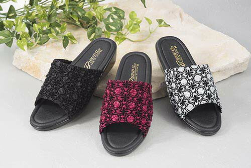 【ブラックS】サンダル レディース 国産ヘップサンダル 幅広 4E ヒール4cm 歩きやすい 履きやすい