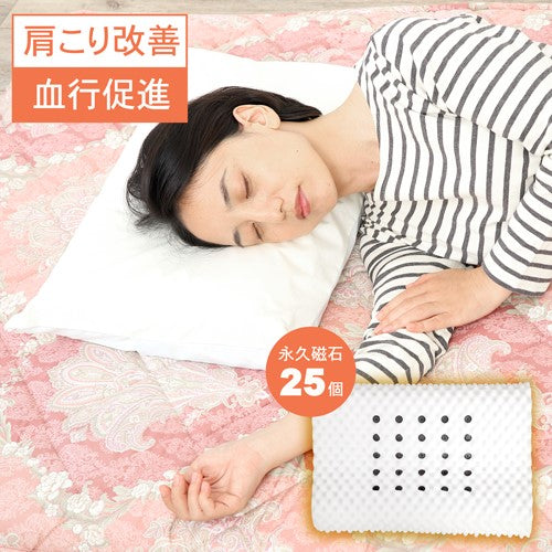 マグネパワー クリーンピロー [ 枕 磁気枕 ピロー 医療機器 磁気 肩こり 首こり 緩和 不眠症 血行を良くしてコリをほぐす 備長炭シートで消臭 加齢臭対策 枕カバー付き 安眠 熟睡 日本製 プレゼント ギフト 父の日 母の日 敬老の日 送料無料 ]