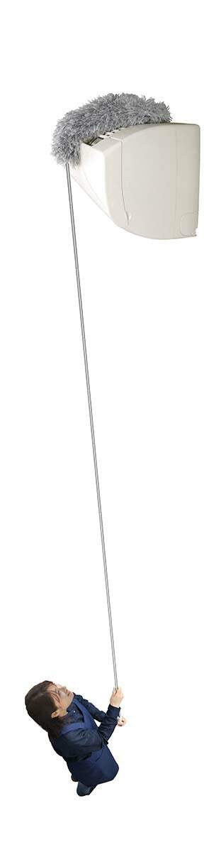 伸びるモップ ハンディモップ はたき ほこり取り 最長280cm 自由に曲がる モップ エアコン掃除 車用 高所 吹き抜け / スマートロングモップ