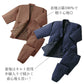【煉瓦 (ブラウン) Mサイズ】作務衣 部屋着 パジャマ おしゃれ メンズ レディース 厚手 秋冬用 あったか ユニフォーム ルームウェア S-3L 綿100％ ギフト プレゼント 敬老の日