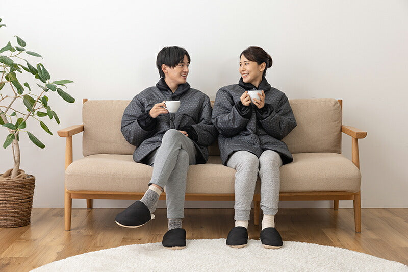 【ネイビー S～Mサイズ】テイジン 速暖半てん すぐぽか プラス メンズ レディース 誕生日 ギフト プレゼント 敬老の日 40代 50代 60代 70代 S-M/L-LL 洗濯可能 半纏