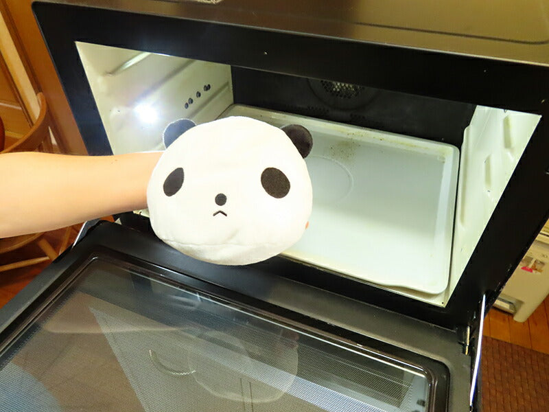 スチームパッド 動物 アニマル キャラクター パンダ フェイス用 電子レンジ 温め ホット＆スチームパッド　アニマル　パンダフェイス