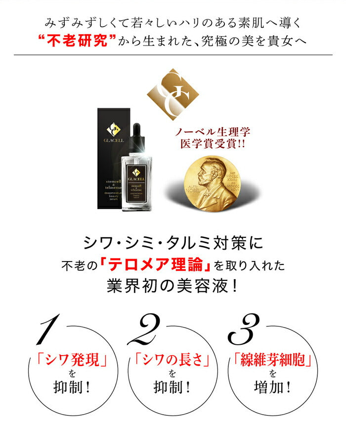 皮膚科医監修 ヒト幹細胞 美容液 エイジングケア 化粧品 40代 50代 60代 スキンケア シミ シワ 対策 目元 年齢肌 / 皮膚科医監修美容液 グラセル 30ml