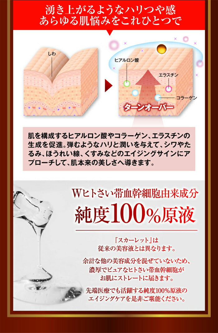 美容液 原液 シミ シワ たるみ エクソソーム エイジングケア化粧品 40代 50代 60代 / プレミアムリバイタリスタ美容液 スカーレット
