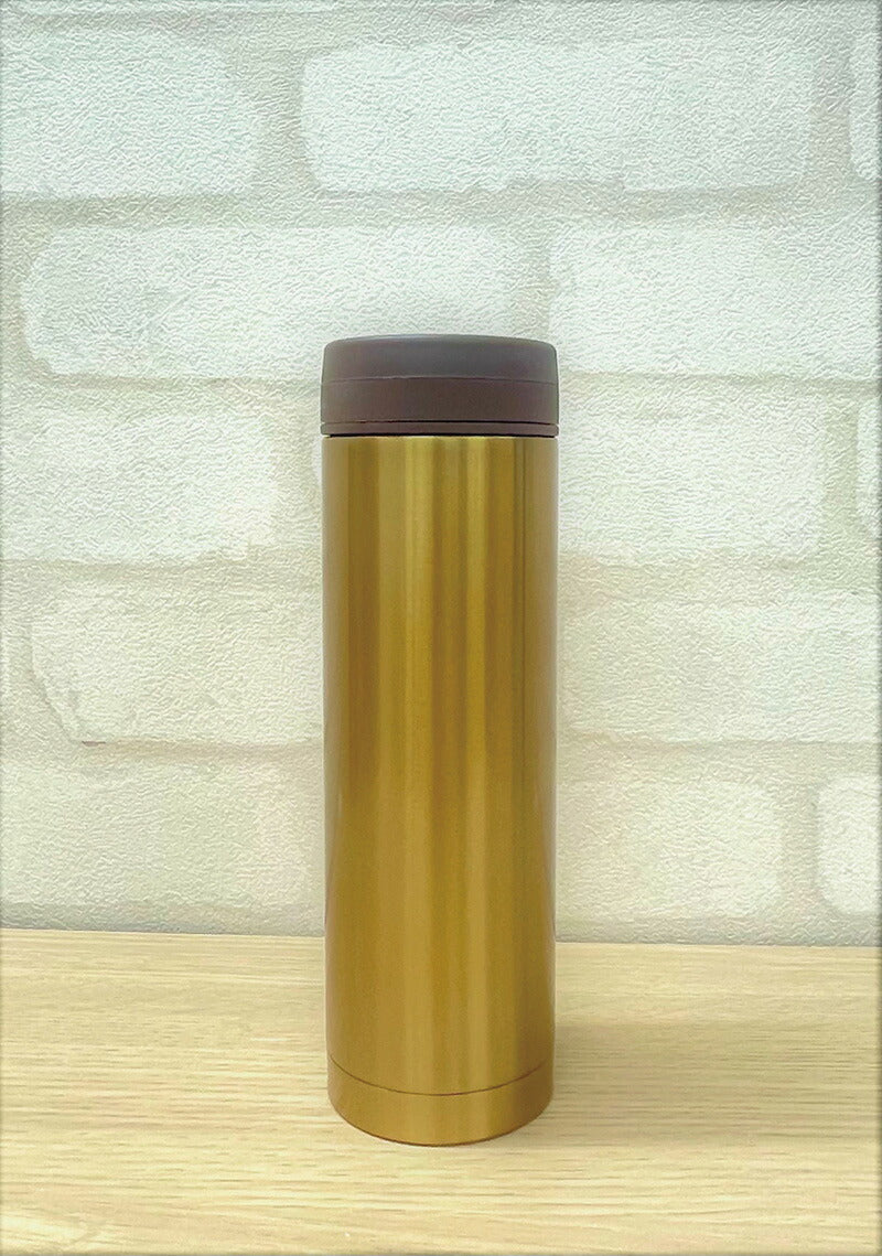 魔法瓶 水筒 310ml 保冷/保温 洗いやすい マグボトル ゴールド 金色 軽量 子ども 大人