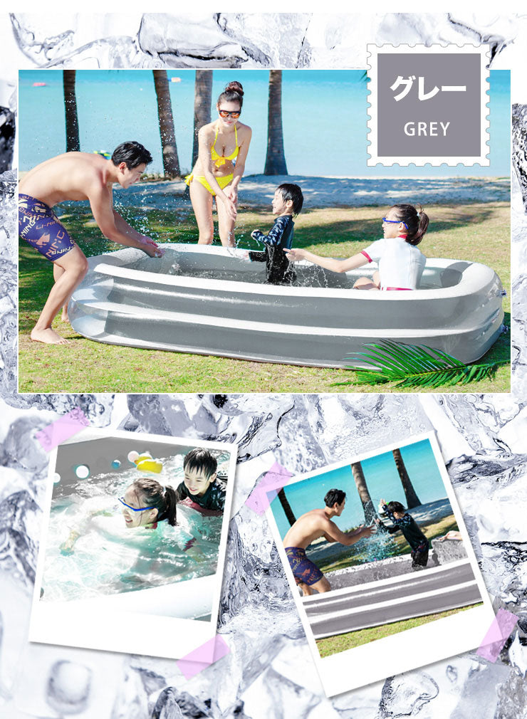 (チェリーピンク)ビニールプール ビッグサイズプール プール 家庭用プール 家庭用 ベランダ 水遊び  子供用プール おもちゃ キッズ 自宅用プール ポンプ別売り【送料無料】