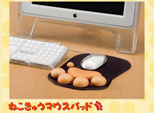 【可愛いねこのマウスパッド】マウスリストレスト パッド マウスパッド 疲労軽減 ぷにぷに ねこ 猫 肉球 パソコン オフィスワーク テレワーク 自宅 職場 長時間 手首の 負担軽減