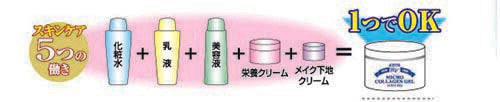 1つで5役 オールインワンゲル 125ml ヒアルロン酸 ビタミンＣ誘導体 美白 うるおい シミ シワ そばかす スキンケア 化粧水 乳液 美容液 クリーム 下地