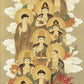 掛軸 【十三佛】 清水雲峰筆 [ 収納箱 10年保証 品質保証付き 31×89 春秋 お彼岸 月命日 法要 法事 和 国産 受注生産 床の間 和風 掛け軸 日本製 名画 縁起物 プレゼント 画寸 送料無料 ]