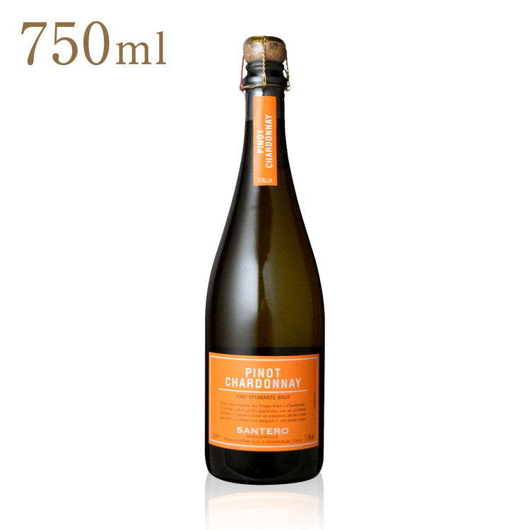 サンテロ ピノ・シャルドネ ワイン Wine スパークリング スパークリングワイン イタリアワイン スプマンテ 辛口 お酒 酒 1本 750ml お試し 飲みやすい 入門 デイリー カジュアル 定番【送料無料】