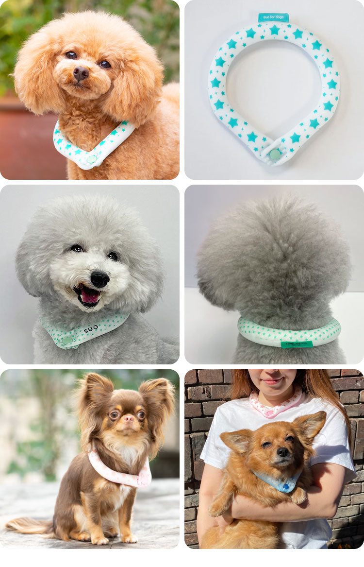 (チェリーピンク)SUO アイスクールリング ボタン付 XS ペット用 散歩 反射 犬用 ネックリング ネック用 アイス クール リング 熱中症予防 暑さ対策 室内犬 小型犬 ペット 犬 SUO 28°ICE COOL RING(代引不可)【メール便配送】【送料無料】
