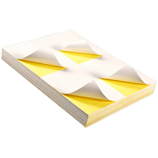 ラベルシール 4面 A4サイズ 100枚 400片 余白無し ツヤ消し 強粘着 クリックポスト 送り状 インクジェット レーザー プリンター 対応 インク付きやすい 用紙 OA