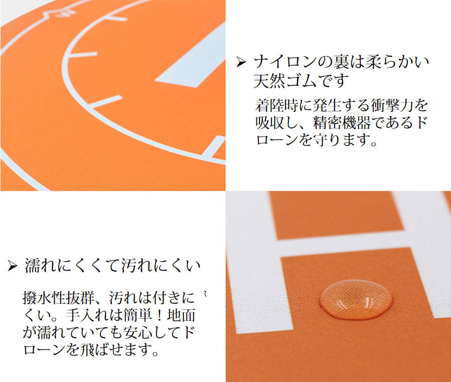ドローンランディングパッド 着陸マット 直径50cm 折畳める折りたたみ式 汎用品 マビックも適用 アクセサリー スペア部品 TSモバイル