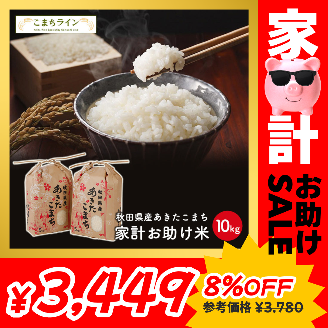 あきたこまち 10kg（5ｋｇ×2袋）家計お助け米 令和4年産【最安値に挑戦】【家計お助けセール】