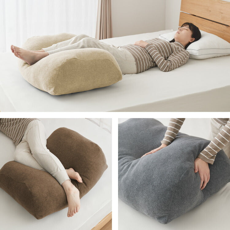 (サンドベージュ)足枕 幅76cm 日本製 帝人クリスター綿1.3kg 洗える 足枕 大きめ 足まくら カバー付き 高品質 むくみ 腰痛 反り腰 枕 ワイド 国産 テイジン TEIJIN 帝人 シンプル 寝具 脚枕 足まくら【送料無料】