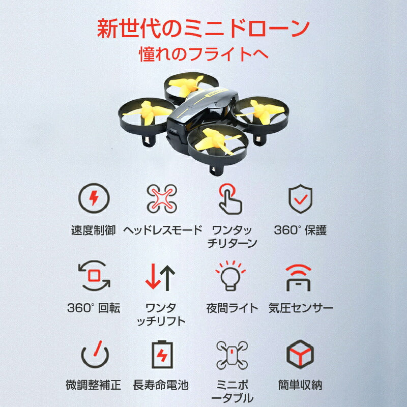 ドローン カメラ付き ミニ 100g以下 免許不要 登録不要 専用ケース付き 室内で遊べる プレゼント 初心者 安い 小型 おもちゃ 中学生 小学生 子供